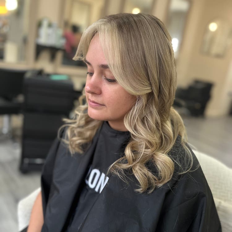 Creamy contour hair created at BLOND Salon